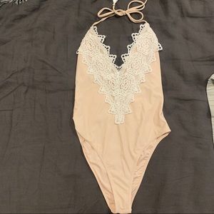 Pacsun - XS Pink/Lace One-Piece Bathing Suit